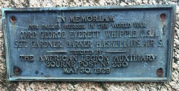 BOURNE POST NO 230 OUR FALLEN HEROES IN THE WORLD WAR MEMORIAL PLAQUE