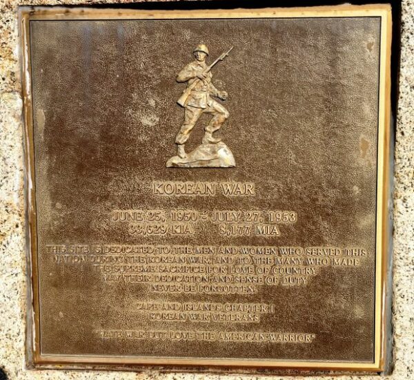 BARNSTABLE KOREAN WAR MEMORIAL PLAQUE