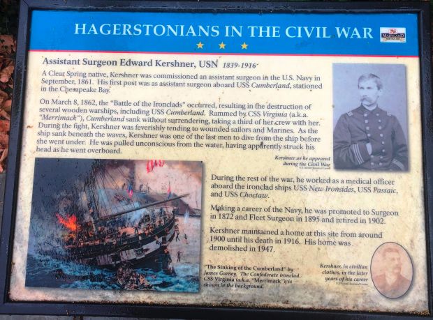 ASSISTANT SURGEON EDWARD KERSHNER, USN WAR MEMORIAL PLAQUE