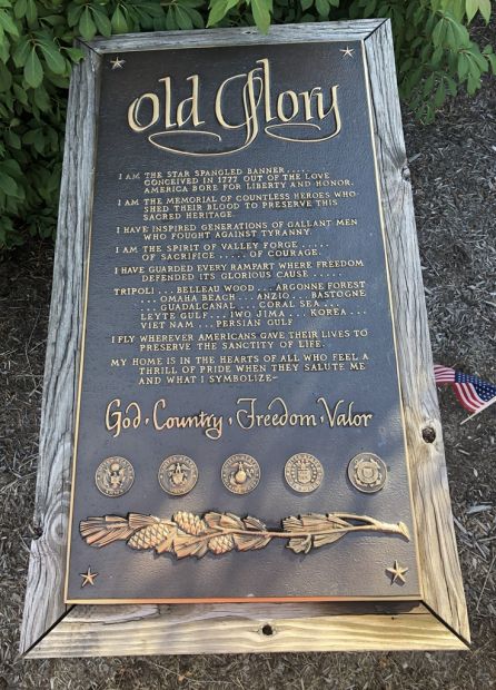 OLD GLORY WAR MEMORIAL PLAQUE