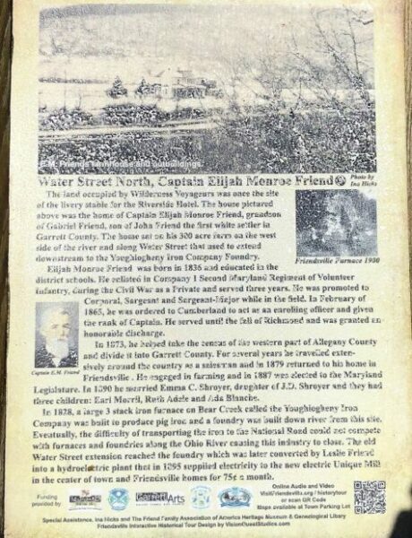 WATER STREET NORTH CAPTAIN ELIJAH MONROE FRIEND WAR MEMORIAL PLAQUE