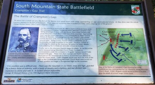 BATTLE OF CRAMPTON’S GAP WAR MEMORIAL PANEL