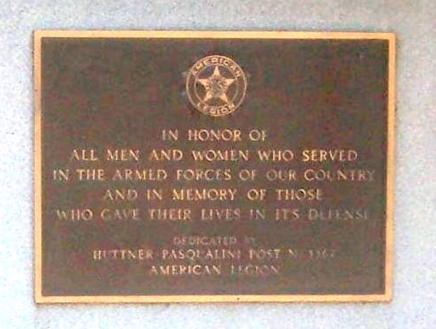 AMERICAN LEGION POST 1367 SUPREME SACRIFICE MEMORIAL PLAQUE