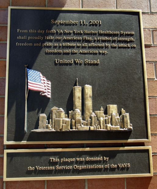 VA NEW YORK SEPTEMBER 11, 2001 MEMORIAL PLAQUE