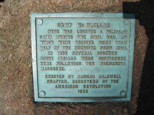 CAMP MCCLELLAN MEMORIAL PLAQUE