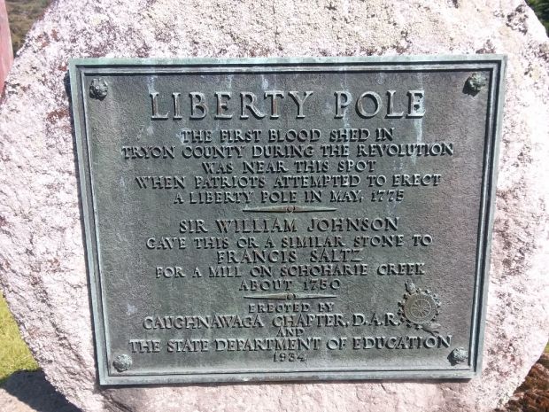 TRYON COUNTY LIBERTY POLE MEMORIAL PLAQUE