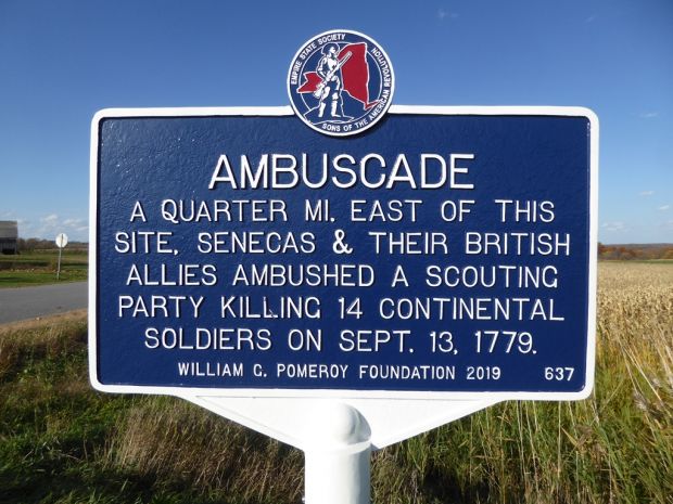 AMBUSCADE REVOLUTIONARY WAR MEMORIAL MARKER