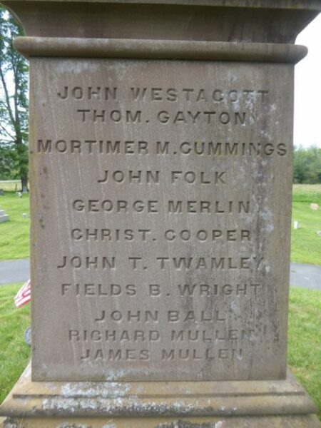 TOWN OF STAFFORD GREAT REBELLION WAR MEMORIAL STONE C
