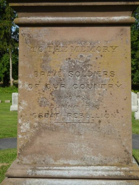 TOWN OF STAFFORD GREAT REBELLION WAR MEMORIAL STONE B