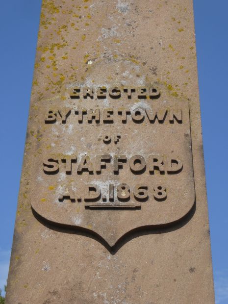 TOWN OF STAFFORD GREAT REBELLION WAR MEMORIAL STONE A