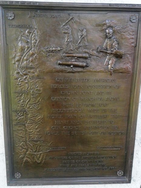 CROWN POINT REVOLUTIONARY WAR MEMORIAL PLAQUE