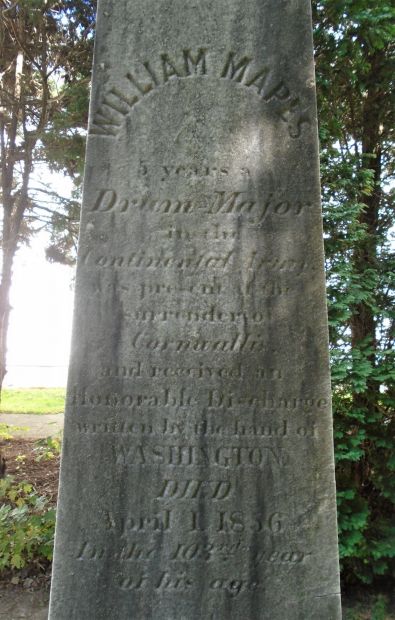 WILLIAM MAPLES DRUM MAJOR CONTINENTAL ARMY MEMORIAL STONE