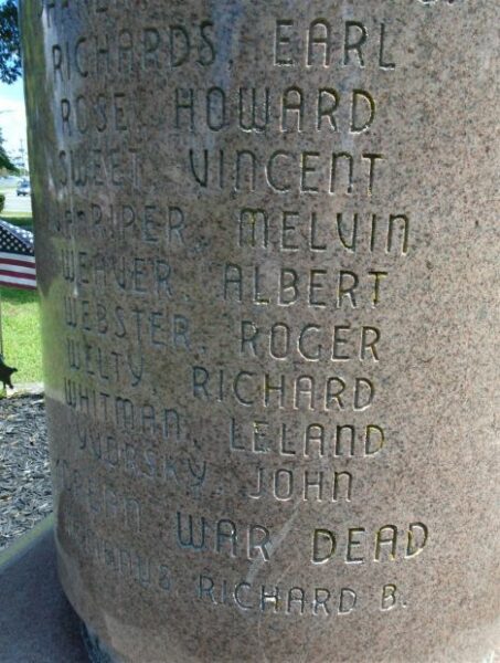 VESTAL WAR VETERANS MEMORIAL STONE C