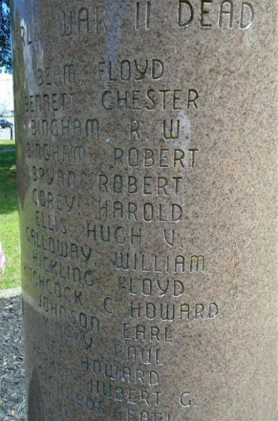 VESTAL WAR VETERANS MEMORIAL STONE B