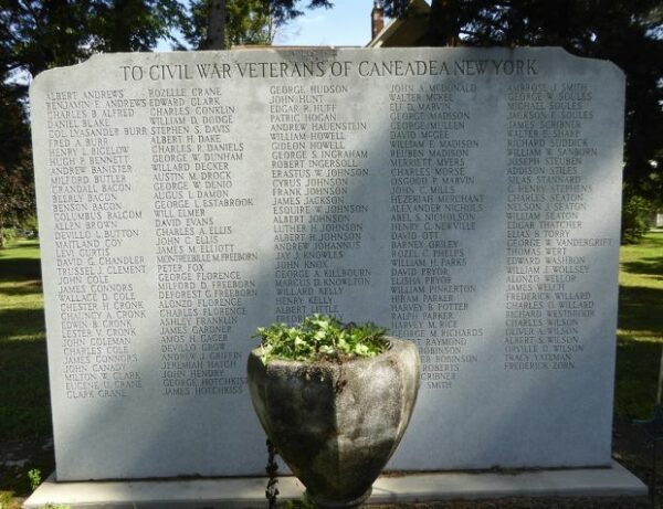 CIVIL WAR VETERANS OF CANEADEA NEW YORK MEMORIAL