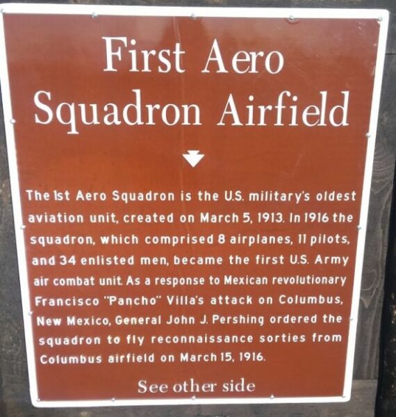 FIRST AERO SQUADRON AIRFIELD MEMORIAL MARKER