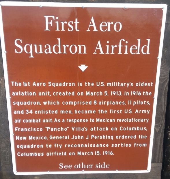 FIRST AERO SQUADRON AIRFIELD MEMORIAL MARKER