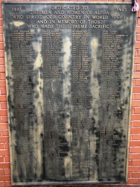 ALPHA TOWNSHIP WAR VETERANS MEMORIAL PLAQUE F