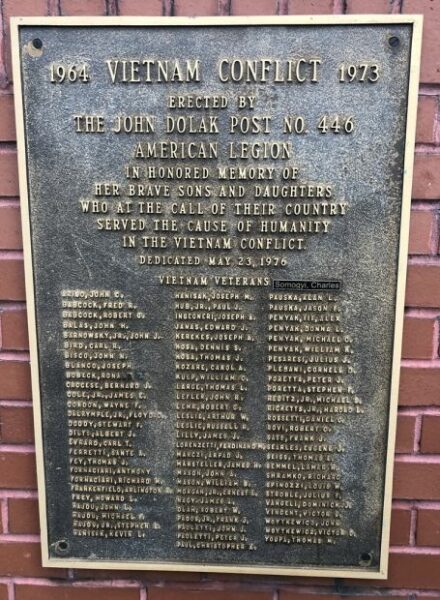 ALPHA TOWNSHIP WAR VETERANS MEMORIAL PLAQUE D