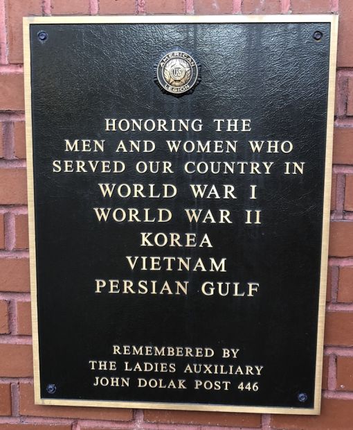 ALPHA TOWNSHIP WAR VETERANS MEMORIAL PLAQUE B