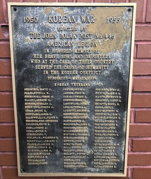 ALPHA TOWNSHIP WAR VETERANS MEMORIAL PLAQUE A