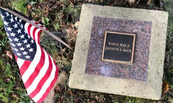 KENNETH I. MACE WORLD WAR II MEMORIAL PLAQUE