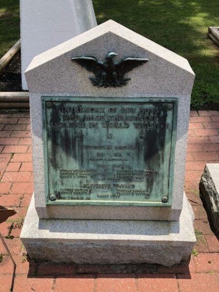 WOODSTOWN BOROUGH WORLD WARS I & II SUPREME SACRIFICE MEMORIAL