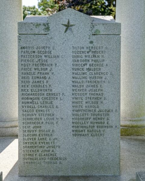 MONMOUTH COUNTY SOLDIERS AND SAILORS WORLD WAR MEMORIAL STONE D