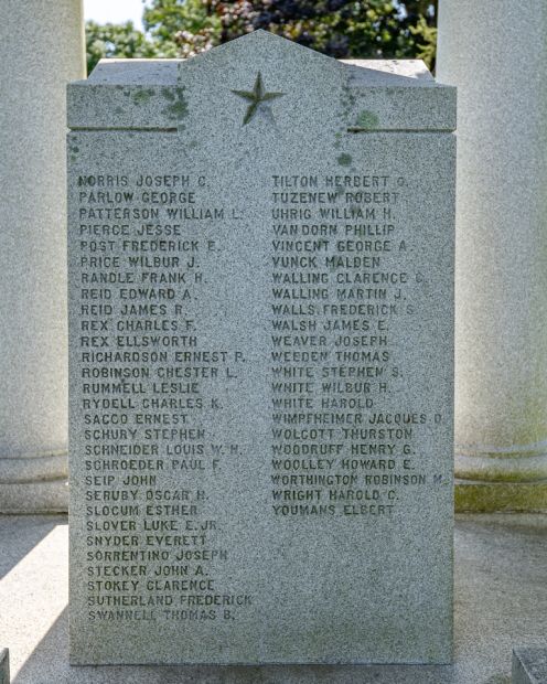 MONMOUTH COUNTY SOLDIERS AND SAILORS WORLD WAR MEMORIAL STONE D