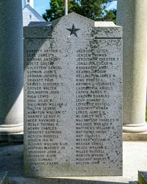 MONMOUTH COUNTY SOLDIERS AND SAILORS WORLD WAR MEMORIAL STONE C