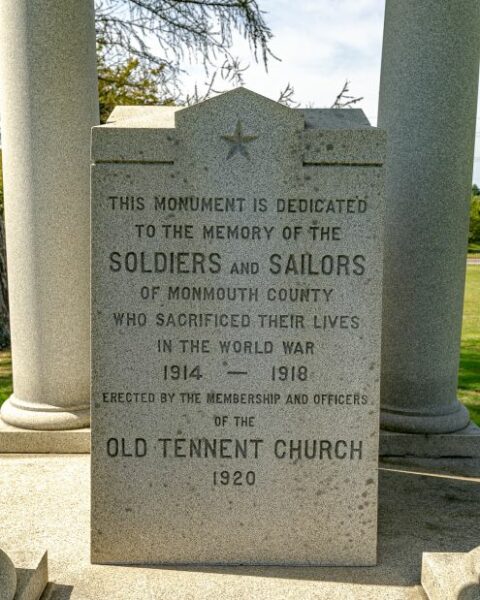 MONMOUTH COUNTY SOLDIERS AND SAILORS WORLD WAR MEMORIAL STONE A