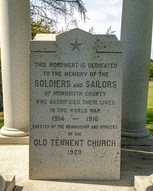 MONMOUTH COUNTY SOLDIERS AND SAILORS WORLD WAR MEMORIAL STONE A