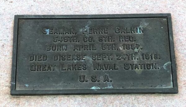 SEAMAN, PERRE GALKIN WAR MEMORIAL PLAQUE