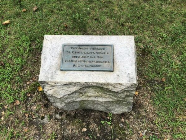 PRIV. JOSEPH TRUCANO WAR MEMORIAL PLAQUE