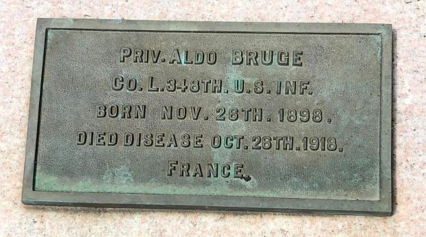 PRIV. ALDO BRUCE WAR MEMORIAL PLAQUE