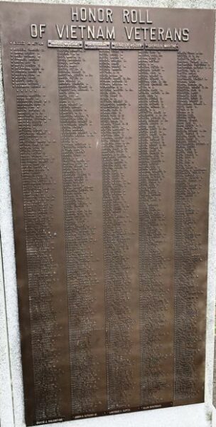 CITY OF VINELAND WAR VETERANS MEMORIAL PLAQUE I