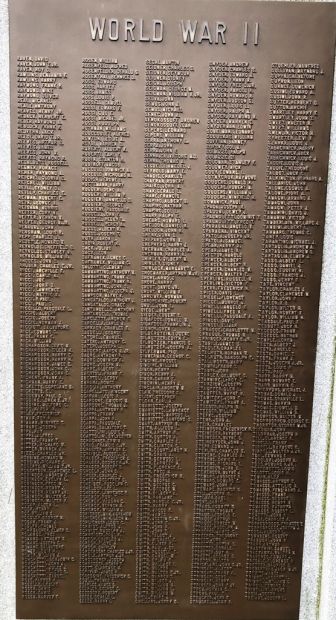 CITY OF VINELAND WAR VETERANS MEMORIAL PLAQUE F