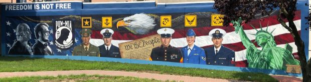 FREEDOM IS NOT FREE WAR MEMORIAL MURAL