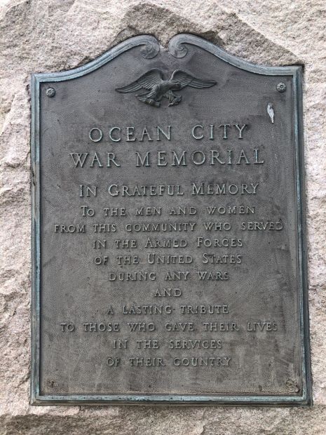 OCEAN CITY WAR MEMORIAL PLAQUE A