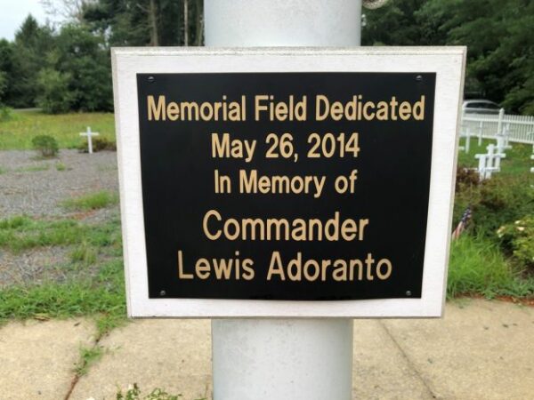 MEMORIAL FIELD PLAQUE