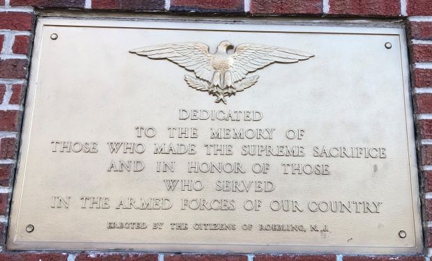 ROEBFLING SUPREME SACRIFICE WAR VETERANS MEMORIAL PLAQUE