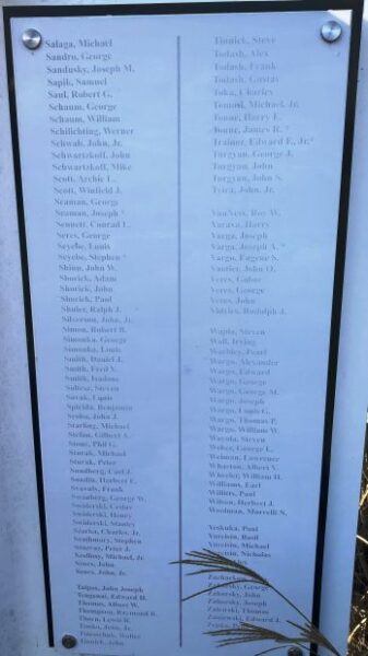 ROEBLING ROLL OF HONOR MEMORIAL PANEL D