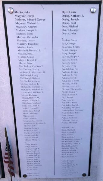ROBELING ROLL OF HONOR MEMORIAL PANEL C
