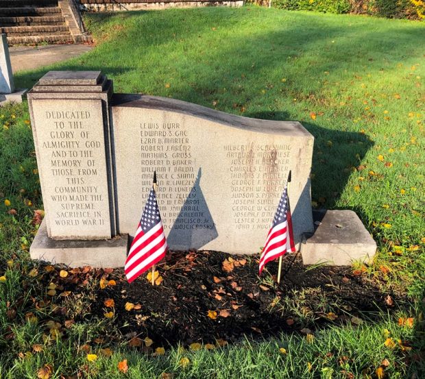 BURLINGTON, NJ WORLD WAR II MEMORIAL RIGHT STONE