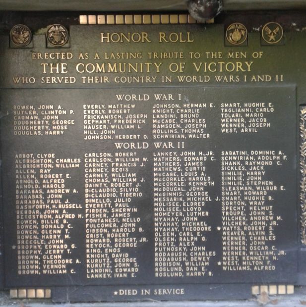 COMMUNITY OF VICTORY HONOR ROLL MEMORIAL PLAQUE A