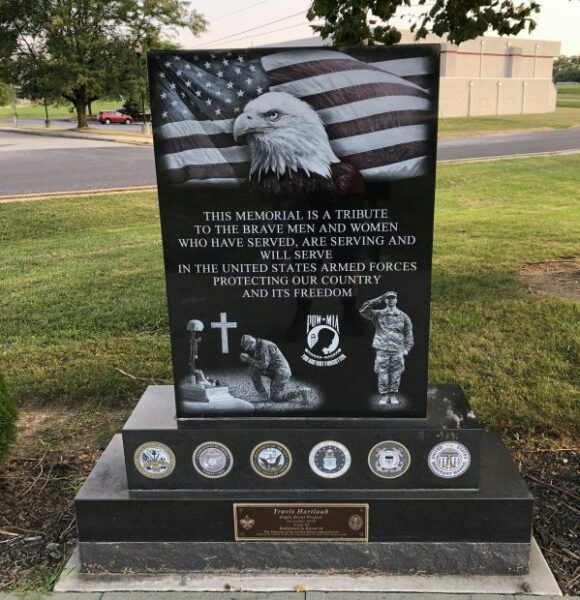 TRAVIS HARTLAUB TROOP 84 VETERANS MEMORIAL