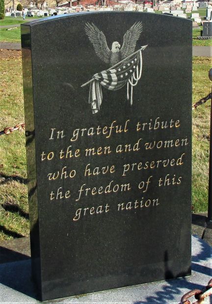 EAST LAWN CEMETERY VETERANS MEMORIAL FRONT