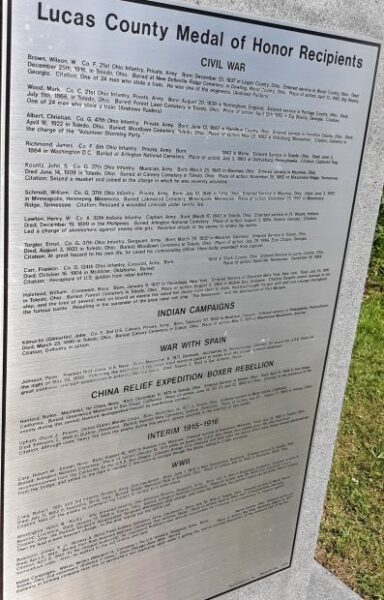LUCAS COUNTY MEDAL OF HONOR RECIPIENTS MEMORIAL