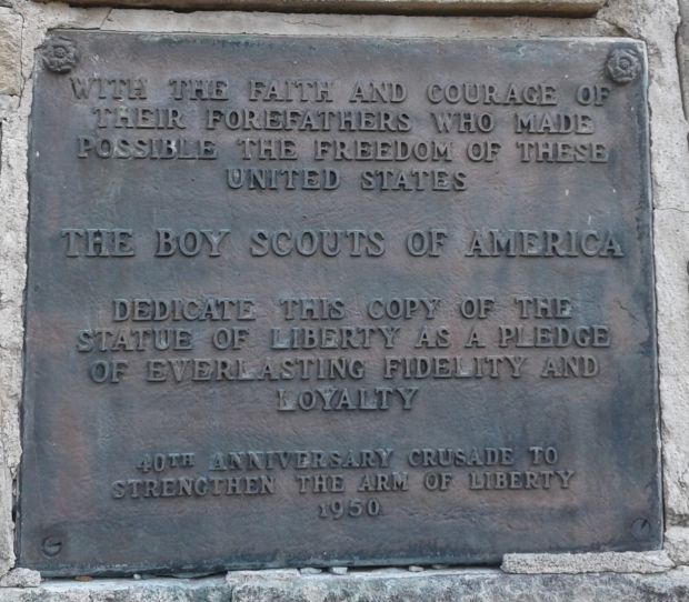 SYLVANIA REPLICA OF THE STATUE OF LIBERTY MEMORIAL PLAQUE