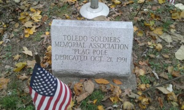 TOLEDO SOLDIERS MEMORIAL “FLAG POLE” STONE